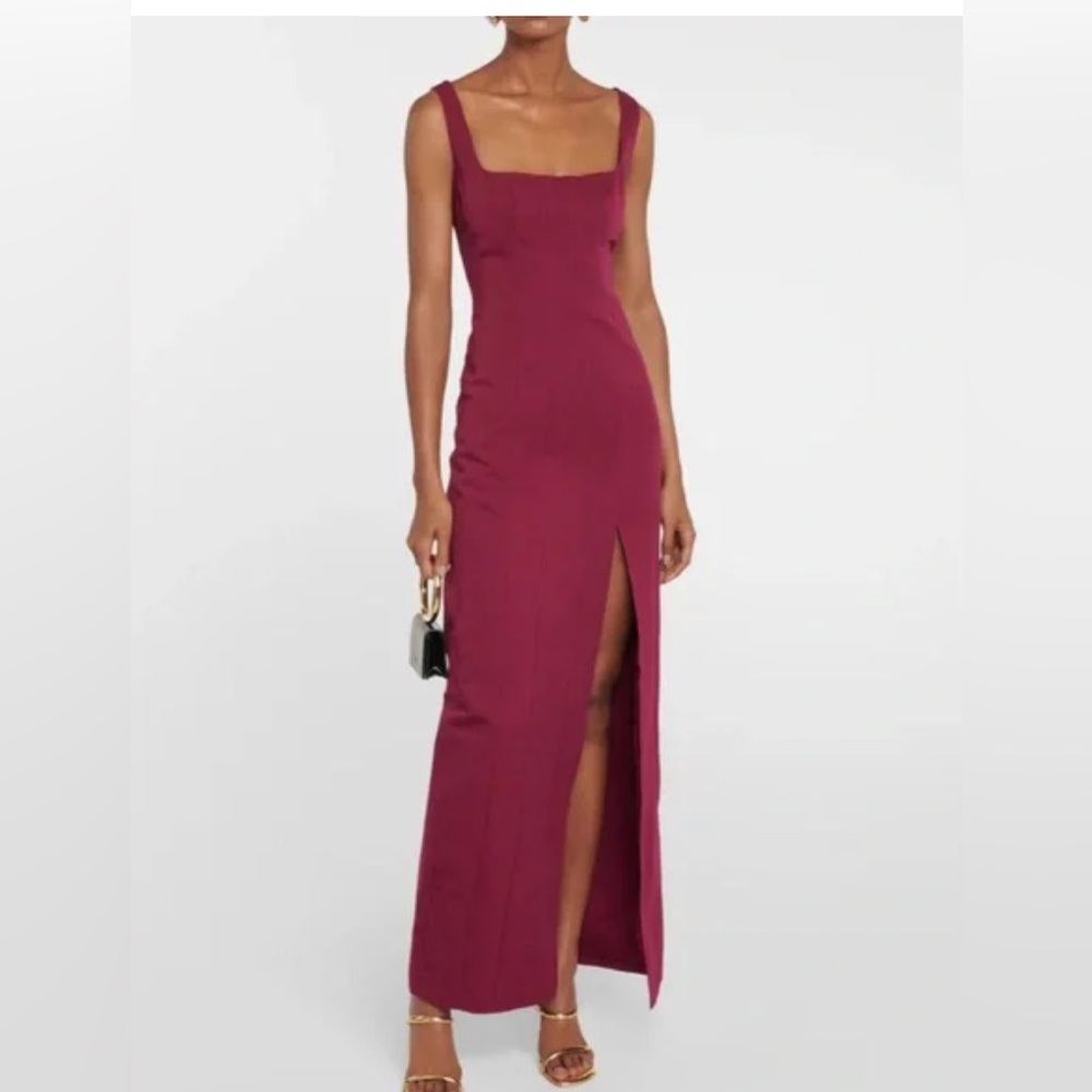 STAUD Burgundy Maxi Dress